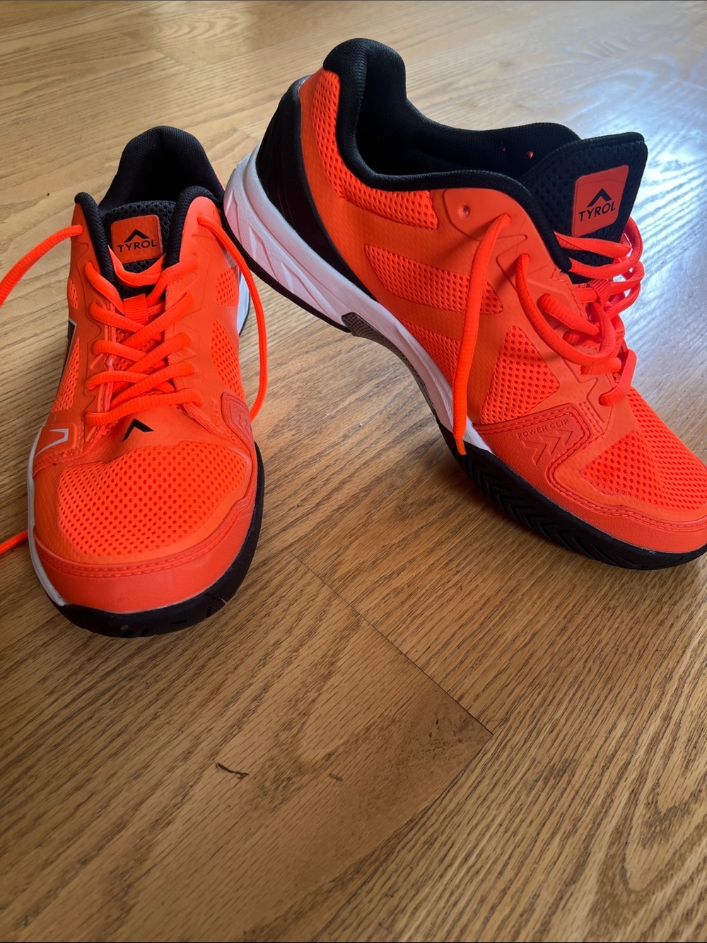 TYROL  Men's Athletic Pickleball Shoes - Neon Orange with Black Accents